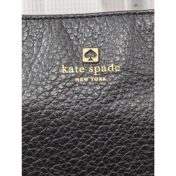 KATE SPADE! GENUINE BLACK LEATHER CROSSBODY BAG, PURSE, HANDBAG! SO PRETTY! - Picture 4 of 11